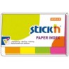 Zakładki Indeksujące Papierowe Stick'n 50x20mm 4 Kol Neon 200szt/opak 21205 070858